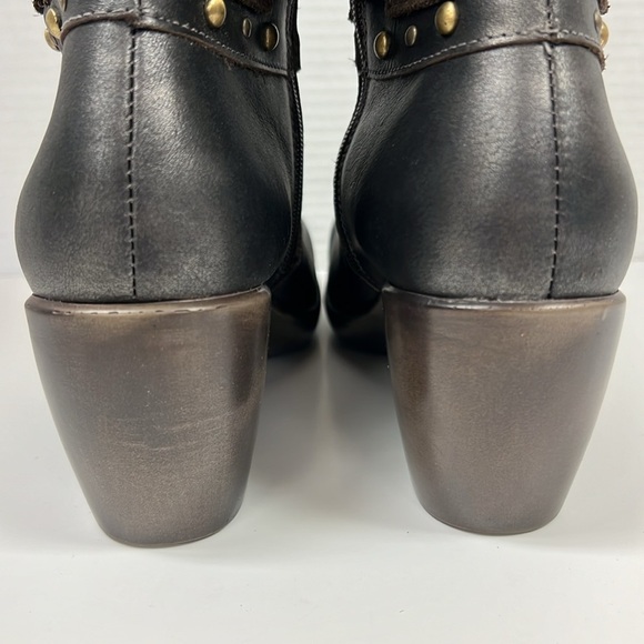 NEW Naot Gratify Black Pearl Leather Hash Suede Boots Size EU 40 9.5 US - Picture 5 of 12